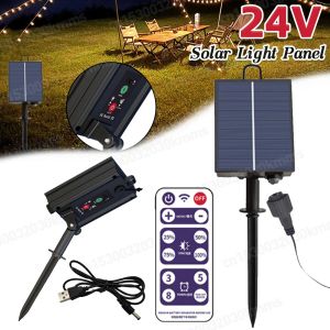Solar Panel Controller Battery Box with Remote for Christmas Outdoor Garden LED String Copper Light