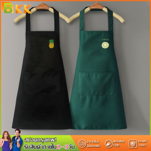 BKK สามารถเช็ดมือได้ ผ้ากันเปื้อนในครัวพีวีซีพีวีซี น้ำมันหลักฐาน กันน้ำกันน้ำได้ ผ้ากันเปื้อนกันเปื้อน เสื้อผ้าสำหรับทำอาหาร ของใหม่