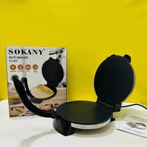 SOKANY Roti Maker KJ-507 Non-stick Coating Tahan Panas Badan Plastik Indikator Kuasa Klip Penutup Model Kompak Mudah Penggunaan