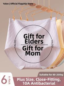 Elderly Womens Cotton High Waist Shaping Briefs
