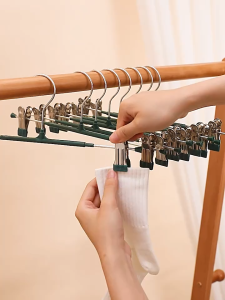 Combo 10 Kẹp Quần Áo 2 Đầu Chịu Lực Chống Nhăn Bằng Thép Không Gỉ