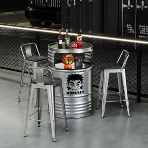 Industrial Style Creative Outdoor High Iron Table