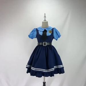 Girls Crazy Animal Judy Hopps Halloween Cosplay Costume For Kids City Rabbit Police Officer Zoo Costume Fancy Dress Up Gifts