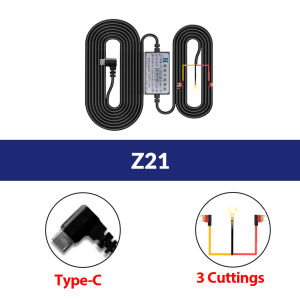 E-ACE Dashcam Universal Voltage Reduction Line 3.5M Power Cord Type-c 24V 12V To 5V Connected To Fuse Box For Parking Monitoring