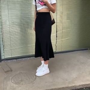 🌟CORE🌟dresses women new style 2025 A-line Skirt Women Summer Design Sense Mid-length Skirt Versatile High Waist Fishtail Skirt 2️⃣0️⃣2️⃣5️⃣