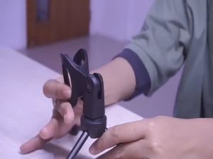 Microphone Stand Mic Holder Table Meja Tripod Lipat Portable Universal Mic Dudukan Kaki Tiga Mini Stand Penyangga Mikrofon