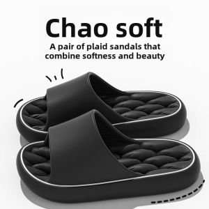 Platform Slippers Womens Summer Outwear Feeling of Walking on Shit Non Slip Non-Stinky Feet Home Indoor Soft Sandals Men Summer