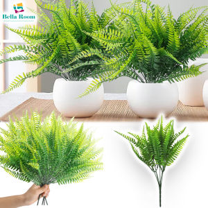 1/3/5PCS Artificial Fern Plant Decorations Fake Plastic Plants Simulation Greenery Leaves Home Garden Table Decors