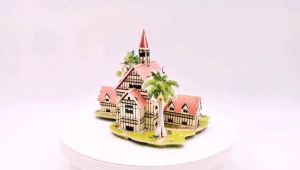 Diy 3D puzzles childrens educational toys diy manual assembly model house Paper House Educational Puzzle Toys wooden childrens handmade jigsaw plane car model