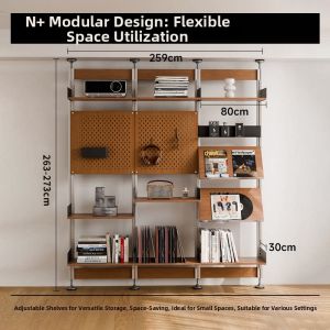 ALEDAN | Stainless Steel Tension Display Storage Room Divider Rack