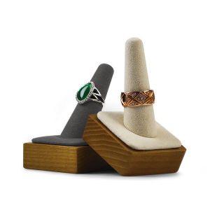 Oirlv Wooden Ring Jewelry Storage Organizer Display Holder Multifunctional Jewelry Showcase Display Stand SM044