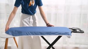 Adjustable Non-Slip Tabletop Silver Coated Ironing Board Cover Thick Pad Reflect Heat Resists Scorching Staining Philips Amway Iron Board Cover