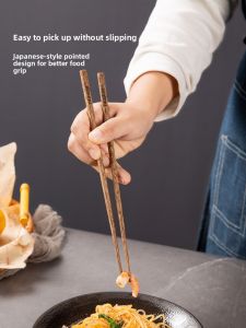 High End Wooden Chicken Wing Chopsticks Set of 10 No Paint No Wax Japanese Style Sharp Tip Chopsticks for Home Use Dining Utensils