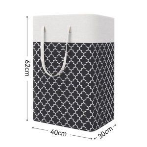 75L Fabric Laundry Hamper Tall Collapsible Storage Basket with Handles Large Capacity Organizer for Clothes Toys Yoga Mat