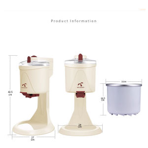 1L Fruit Dessert Machine Milkshake Machine 220V 21W Automatic DIY Frozen Fruit Ice Cream Machine Maker For Home Use