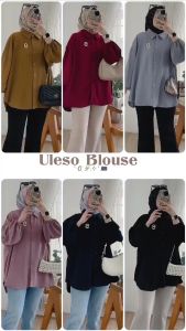 Tunik wanita Uleso/tunik cotton rayon LD 130/Blouse wanita terkini 2024/kemeja kasual wanita jumbo LD 110/Kemeja motif batik wanita