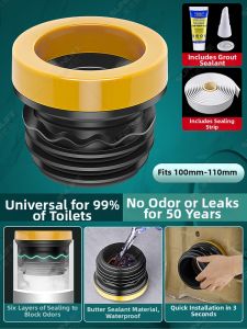 SUNINLIFE | Odor & Leakage Preventing Toilet Sealing Ring Thickened