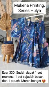 MUKENA HULYA SET SAJADAH DALANOVA DEWASA MUKENA HULYA COUPLE IBU DAN ANAK TERBARU MUKENA PRINTING MUKENA ADEM LEMBUT DAN RINGAN