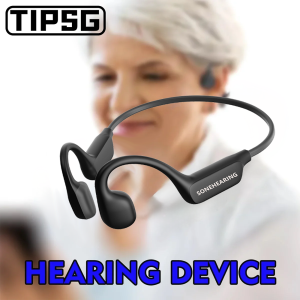 IPX6 New Waterproof Wireless Bluetooth  Noise Canceling Bone Conduction Headphones For The Elderly Mild Hearing Loss Hearing Aid