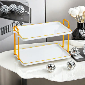 ZHIZHOU | Plastic Double Layer Tray Storage Rack