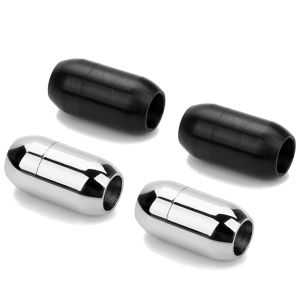2pcs Stainless Steel Magnetic Clasp Leather Cord End Cap for Jewelry Men Women Necklace Bracelet DIY Making Supplies Crafts