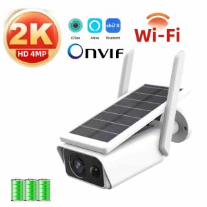 Camera Năng Lượng Mặt Trời Chống Nước Ngoài Trời Wifi Báo Động Chuyển Động Tầm Nhìn Ban Đêm Giám Sát An Ninh CCTV Không Dây Camera IP Chạy Bằng Pin