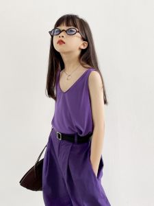 กางเกงขายาวทรงหลวมสไตล์ญี่ปุ่นสำหรับเด็ก กางเกงขายาวผ้าฝ้ายสีดำ กางเกงขายาวลำลองสำหรับเด็กชายและเด็กหญิง