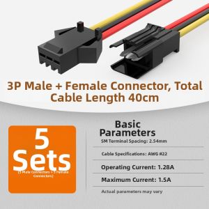 kuicc | 2.54MM SM Plug Cable Connector 2-4P