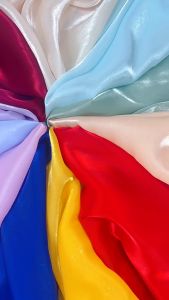 Water Gloss Satin Fabric Smooth Reflective Imitation Silk Dress Designer Apparel Diy Sewing Fabrics Cloth Meters Material