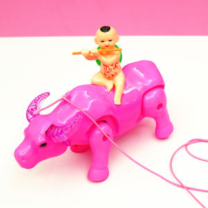 Đồ Chơi Điện Tử Bò Điện Có Thể Đi Lại Và Hát Mô Phỏng Cho Trẻ Em 1-2 Tuổi 3 Bé Trai Và Bé Gái Có Dây Dẫn Dắt Đồ Chơi Cừu