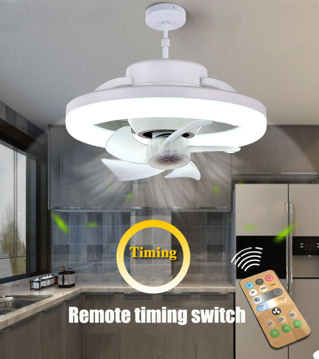 48W 60W Ceiling fan light Integrated light E27 Fan light with remote control LED ceiling fan bulb 30W lighting rotary fan Lazada PH