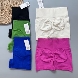 กางเกงขาสั้นออกกำลังกายเอวสูงทรงเข้ารูปสำหรับผู้หญิง กางเกงขาสั้นโยคะแบบสวมหัว กางเกงขาสั้นทรงเข้ารูปสำหรับออกกำลังกาย