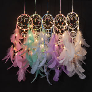 Modern Minimalist Dream Catcher Feather Decoration Handmade Creative Birthday Gift Room Decoration Hanging Ornament Girls Heart