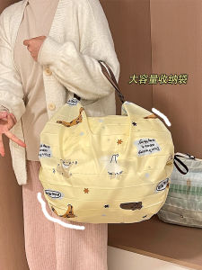 Eco-Friendly Portable Folding Large Capacity Shopping Bag Single Shoulder Storage Bag Original Design Canvas Bag for Shopping And Vegetable Buying