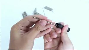 Mini Tool Set with Black Hand Twist Drill 10Pcs Fried Dough Twists Drill for Woodworking Drilling Rotary Wood Holes Tools