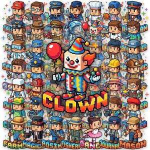 50 Pcs Pixel Style Occupation Character Stickers Transparent PET Cute Cartoon Vintage Waterproof Decals for Journal Laptop Phone