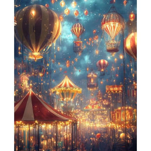 Jigsaw Puzzle for Adults 500/1000/1200/2000PCS Red White Hot Air Balloon Scenery Paper Puzzle Home Wall Decoration Gift Idea