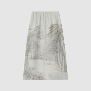 ICICLE | Summer Thin Ramie Mid-length Skirt