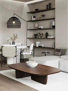 GOOFANSER | Wabi-Sabi Style Minimalist Japanese Square Coffee Table