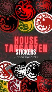 GAME OF THRONES WATERPROOF STICKERS | House Targaryen | House of the Dragon | Tumbler and Car Sticker