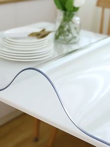 5MM PVC Tablecloth Transparent Waterproof Healthy Formaldehyde Free Odorless and Oil Resistant Table Cover Kitchen Waterproof Pad