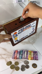 Erasable Reusable Wooden Savings So Cute Alkansya Ipon Challenge Wooden Piggy Bank Friendly
