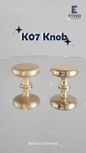 Etivo K07 Door Knob Cabinet Handle | Tarikan Laci Gagang Lemari Pentol Gold