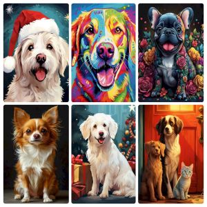 Oil Painting By Numbers Cute Pet Dog Pattern DIY Number Drawing Canvas Pictures By Numbers Home Decor Large Size