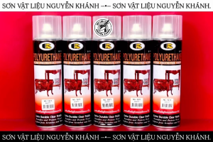 Sơn Xịt PU Bosny 1911 Nhám Mờ (Matt) – Polyurethane Clear Protective Finish – Sơn Phủ Bảo Vệ Gỗ Kim Loại Chống Trầy 400m