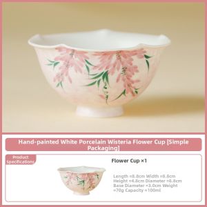JISU | Handpainted Purple Wisteria Teacup