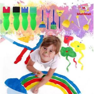 32pcs Yellow Kid Sponge Painting Set | Sponge Painting Set| Kid Drawing| Painting for kid| Brushes Kit for Art & Craftl Kid Early Learning painting set| Washable Paint Brushes Set|