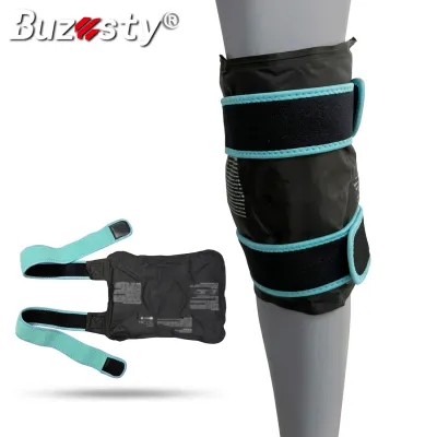 Buzesty Knee Ice Pack Support Brace Wrap Around Entire Knee Extra Large Ice Pack for Leg Discomfort Reducing Cold Compress Therapy Reusable Ice Wraps for Back Shoulder Relaxation Post-Workout Recovery 1 Pack