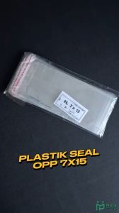 Plastik Seal OPP 7x15 (100 lembar) / Plastik Uang Kertas 7 x 15 Bening Lem Rekat Sendok Prasmanan Tisue Undangan