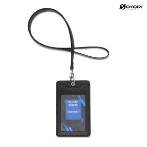 id card holder lanyard dengan penutup kartu